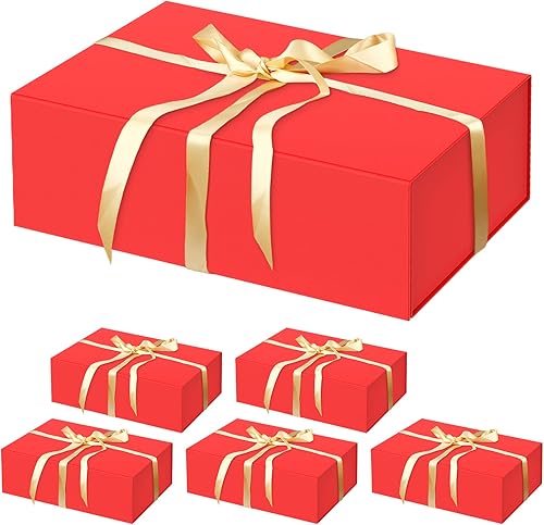 Miniatura 17 de HavrePac Paquete de 4 cajas de regalo grandes de 13.8 x 9 x 4.3 pulgadas, cajas de regalo de lujo con tapas, caja de regalo con cierre magnético