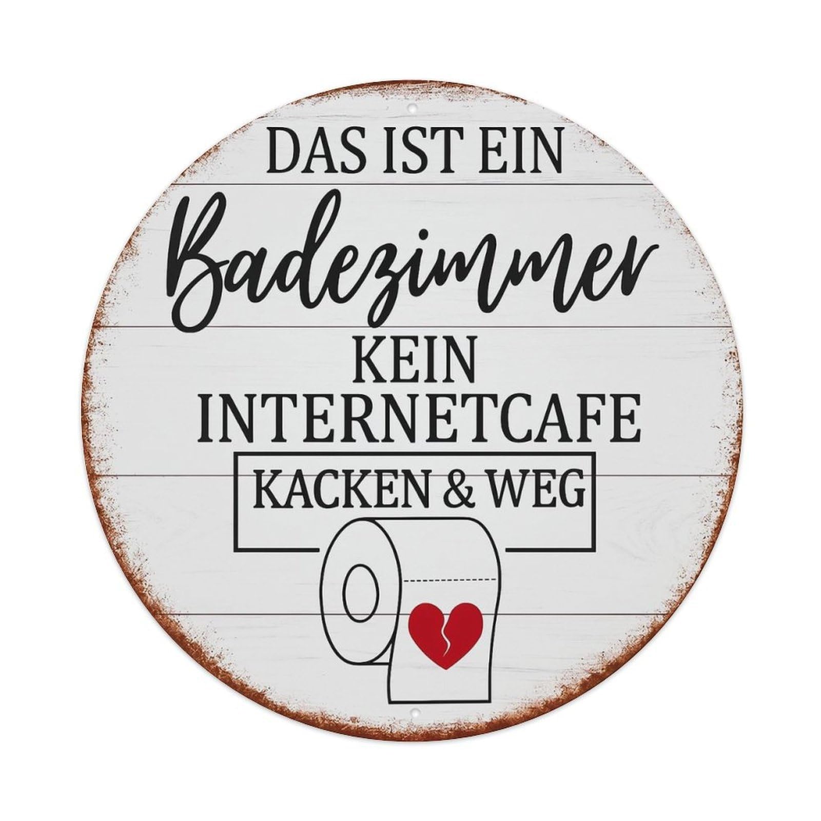 Jdyansheng Vintage Das Ist Ein Badezimmer Kein Internetcafe Tin Sign Metal Poster Metal Signs For Home Man Cave Bar Cafe Kitchen Laundry Room Wall Decorations 8X8 Inches