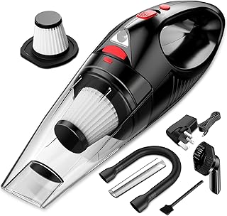 Handheld Vacuum, Car Vacuum Cleaner Cordless Powerful, Portable Hand Held Vacuum Cordless with 2 HEPA Filter, Mini Rechargeable Car Hoover Quick Cleaning for Home Office Car Pet Sofa