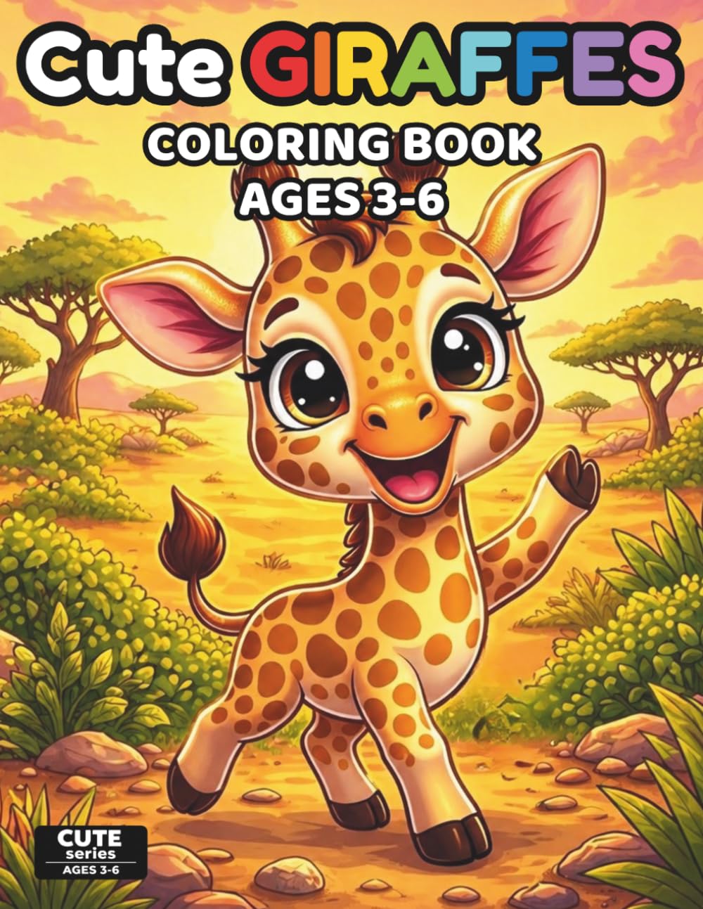 Cute Giraffes Coloring Book for Kids Ages 3–6: Fun and Easy Giraffe Coloring Pages with 40 Simple Designs and a Color Testing Page (Cute Series) (Cute Animals Series)