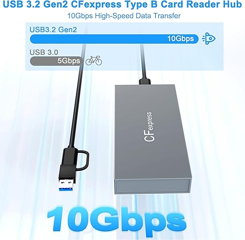 Miniatura 7 de Lector de tarjetas USB 3.0 para PC, lector de tarjetas de imagen XD Adaptador USB con 5 ranuras para tarjetas y 3 USB 3.0 para SD TF CF XD MS
