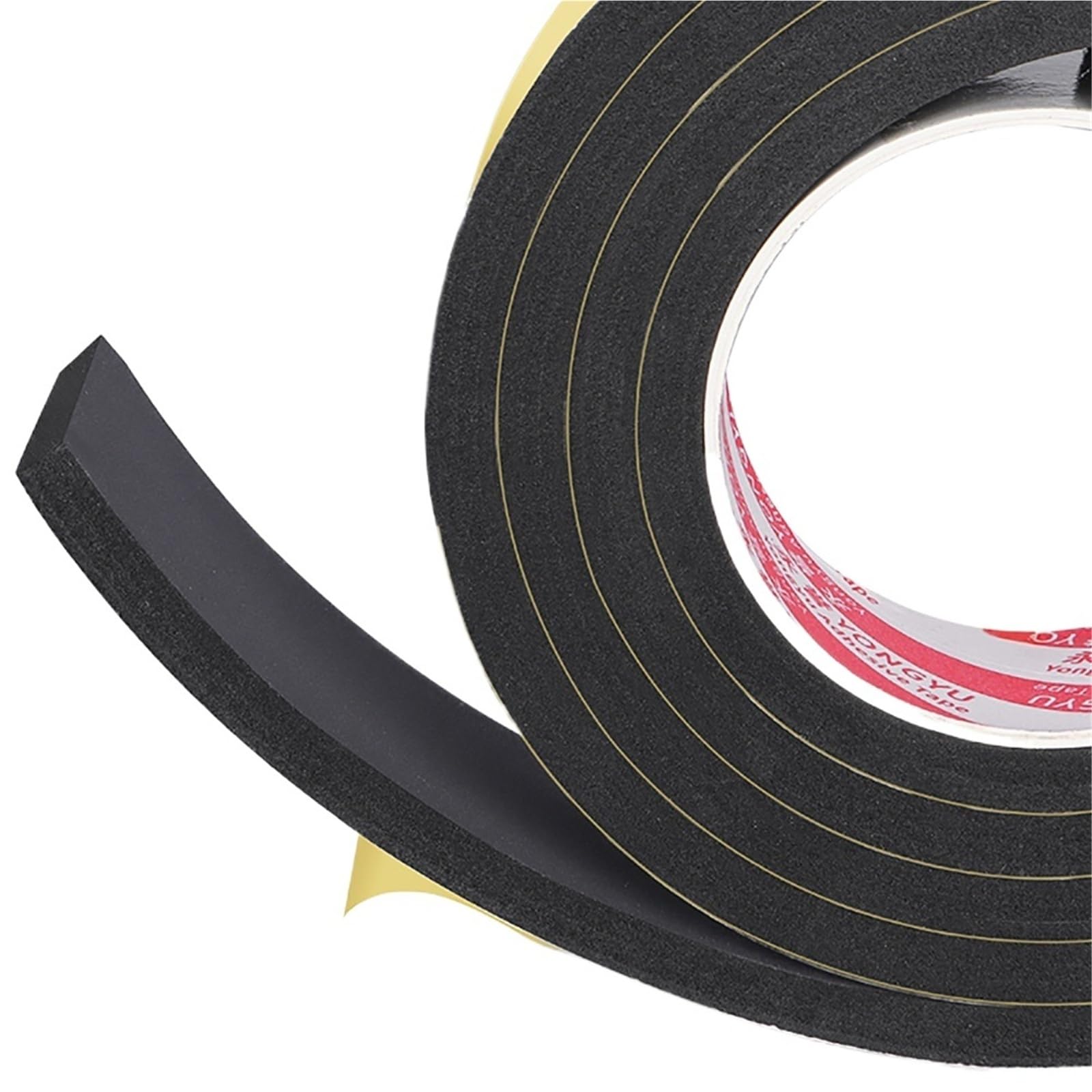Cinta de espuma autoadhesiva para burletes, Cinta autoadhesiva de sellado espuma neopreno, espesor negro 1-50mm, ancho 10-40mm, longitud 10m(THICKNESS 10MM-40MM)