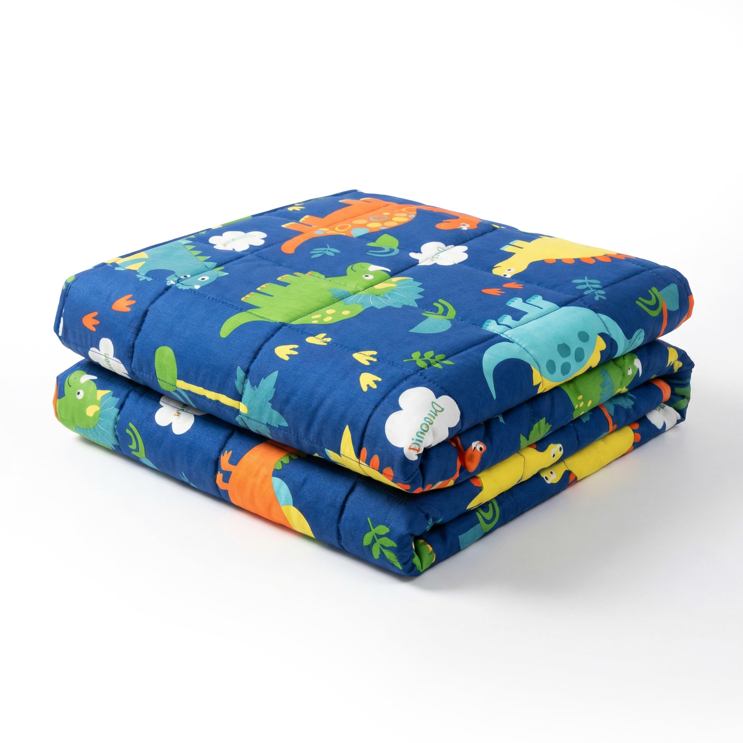 Vonia Gewichtsdecke Für Kinder – Gewichtsdecke Für Kinder Aus 100% Baumwolle | 3,2 Kg (104 X 152 cm) Sensorische Decken Mit Dinosaurier-Print Zum Schlafen – Grau/Blau