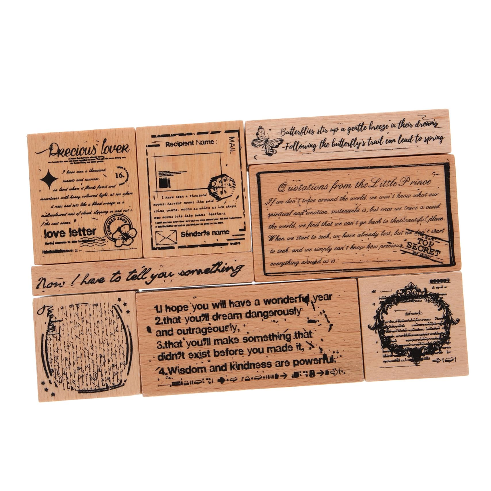 Lurrose 40stücke Teiliges Holzstempel Scrapbooking Delicate Diary Stempel Für Karten Und Kreative Projekte Langlebig Und Handlich Für Bastelarbeiten Verschönerung Von Tagebüchern