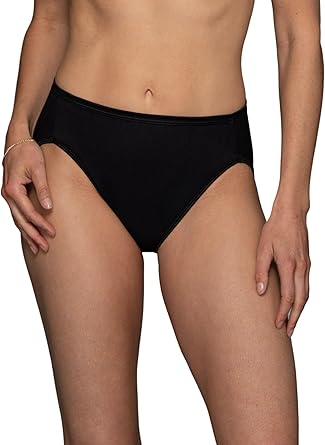 Vanity Fair Womens Illumination Hi Cut Panties, Silky Stretch & Satin Trim