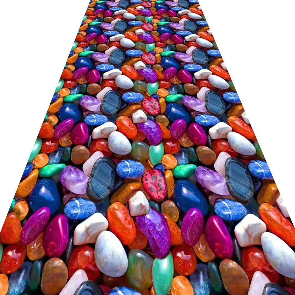 Alfombras de pasillo largo felpudos moqueta corredor 3D lavable en lavadora
