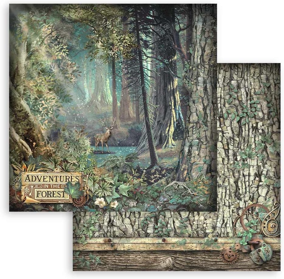 Stamperia Scrapbooking Pad-Magic Forest, Multicoloured, 12 x 12 inches