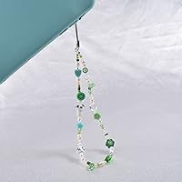 Vista 2 de Abalorio con cuentas para teléfono, correa de muñeca personalizada hecha a mano, llavero para teléfono