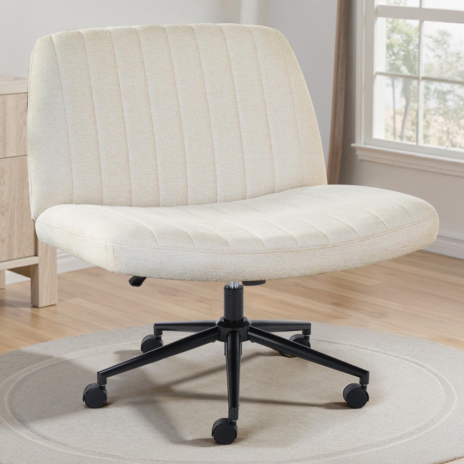 Amazon.com: OLIXIS Criss Cross Chair with Wheels Wide Cross Legged