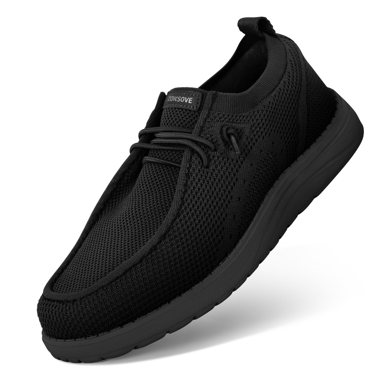 ZOKSOVE Wide Shoes for Men - Comfort Slip on Walking Loafers with Arch Support - Mens Wide Orthopedic Shoes for Plantar Fasciitis