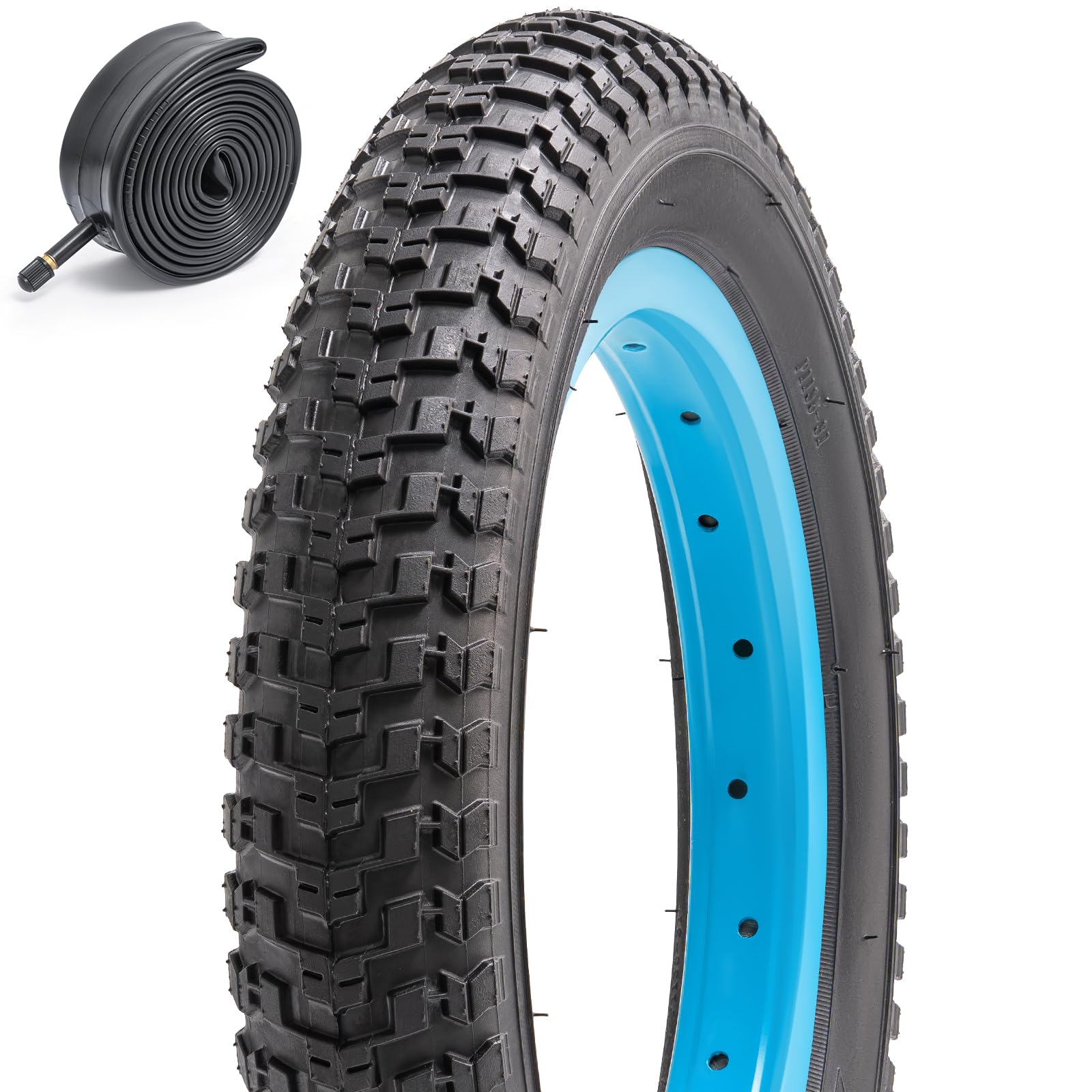12 1/2x2 1/4 inch Bike Tire 57-203 12.5" Bicycle tire and 12 1/2x2 1/4 AV32mm Heavy Duty Bike Tube Suitable for 12 1/2 x 2 1/4 12.5x2.25 Kids/City/