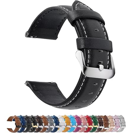 Fullmosa Cinturino in Pelle 18mm per Orologio, Axus Cinturino Smartwatch  Compatible con Fossil/Huawei Watch/Garmin/Fossil/ASUS Zenwatch/LG Watch  Style/Withings/Ticwatch, Nero : Amazon.it: Elettronica