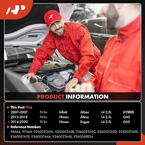 Miniatura 2 de A-Premium Compresor de aire acondicionado AC con embrague Compatible con Nissan Altima 2.5L 2007 2013-2018, Rogue 2.5L 2014-2020, estilo VCS-14EC