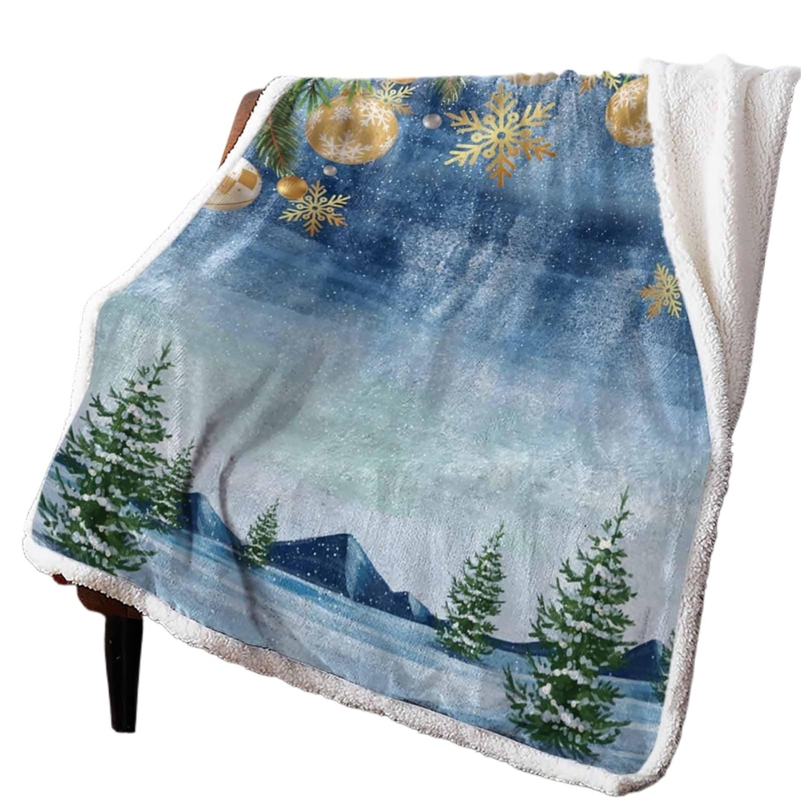 Couverture en cachemire de Noël chaude et douce pour canapé hivers cocooning