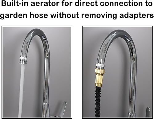 Miniatura 2 de walkinginrain Adaptador de grifo con aireador, adaptador de grifo de fregadero a manguera de jardín, adaptador de grifo a manguera de jardín para