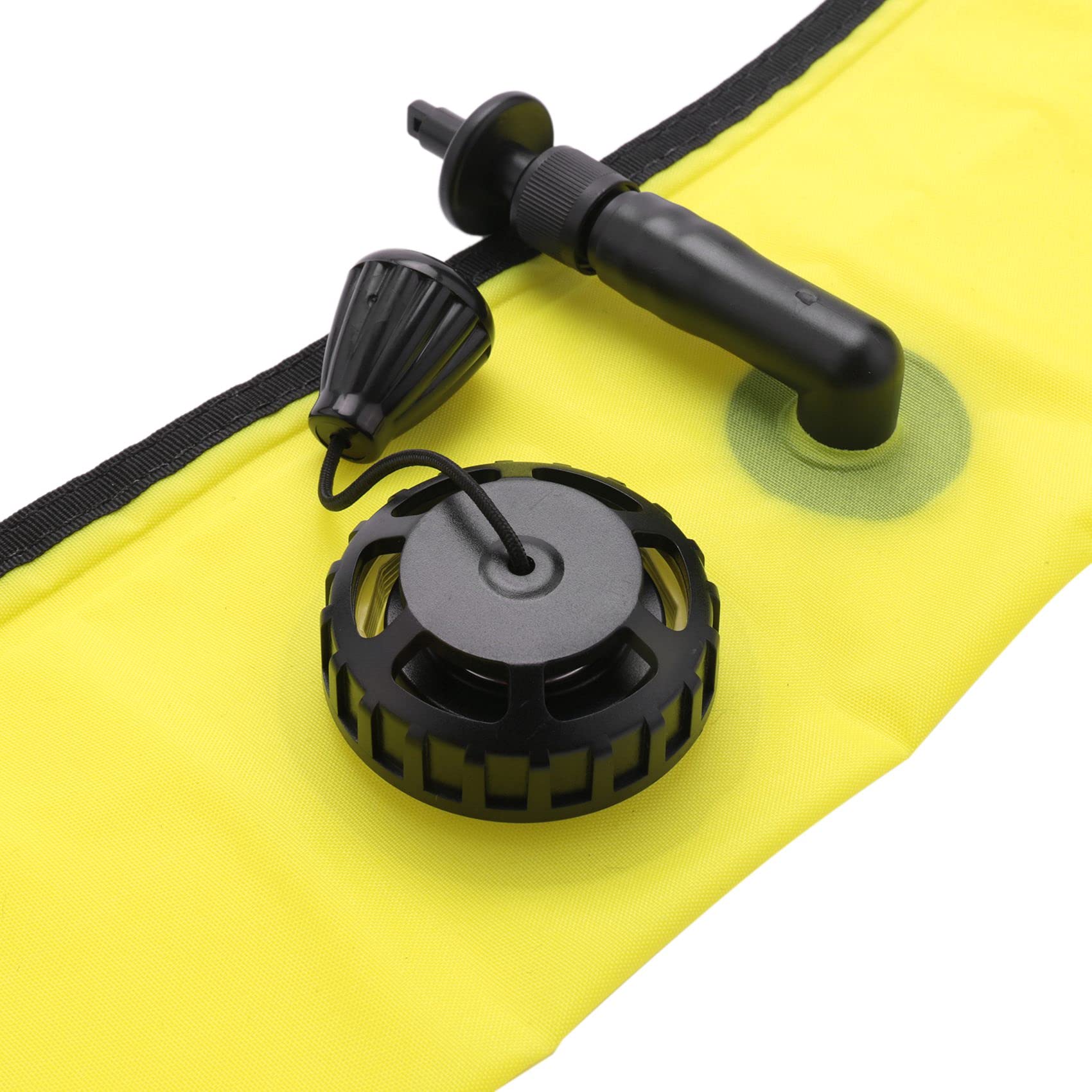 1M Scuba Diving Gonfiabile Segnale di Segnale Boa visibilità Galleggiante Tubo di Segnalazione Salsiccia, Giallo