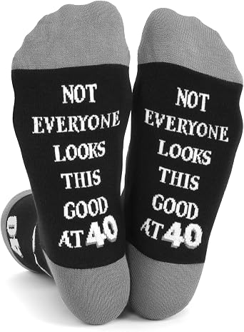 Funny 40th 50th 60th Birthday Gifts for Men, Cool Birthday Gifts for Him Cotton Socks for Family, Friends