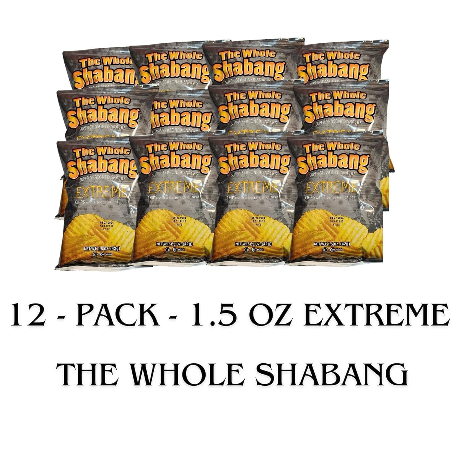 Whole Shabangg Potato Chips, 1.5 oz, 12 Pack, Extreme Flavor