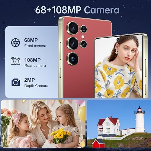 Miniatura 2 de I25 Ultra Smartphone 16GB+512GB Android 14 Smartphone, pantalla FHD+ de 6.99", batería de 7000mAh, cámara dual de 108MP+68MP, lápiz óptico