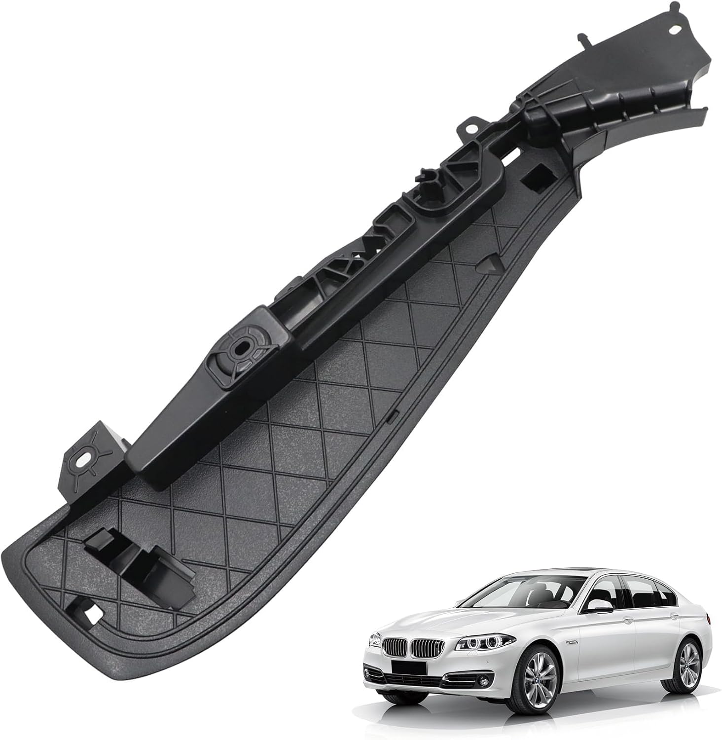 FZJDSD Black Left Support Seating Track Rail Cover Compatible with BMW 5 Series F07 F10 F11 G30 G31 6 Series G32 7 Series F01 F02 F03 G11 G12 X5 F15 X6 F16 F86 2010-2023 Replace 52107317459