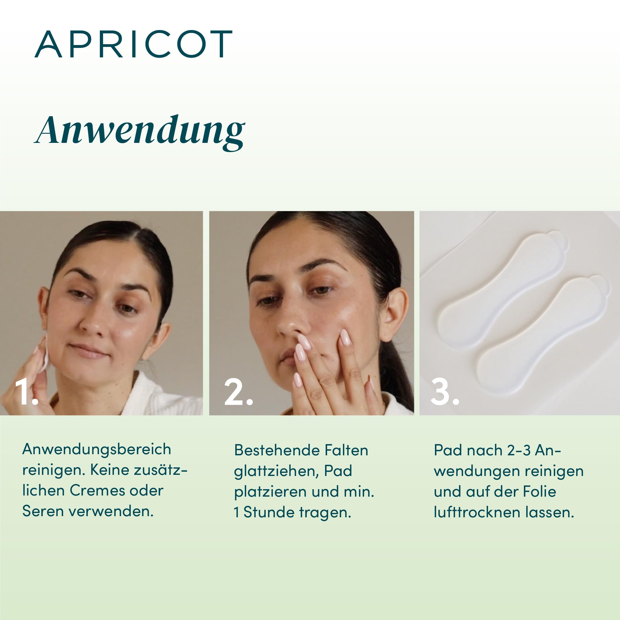 APRICOT - Cuscinetti pieghevoli in silicone medico con acido ialuronico a basso peso molecolare – Riutilizzabili fino a 30 volte, dermatologicamente confermato, vegano e senza sperimentazione su