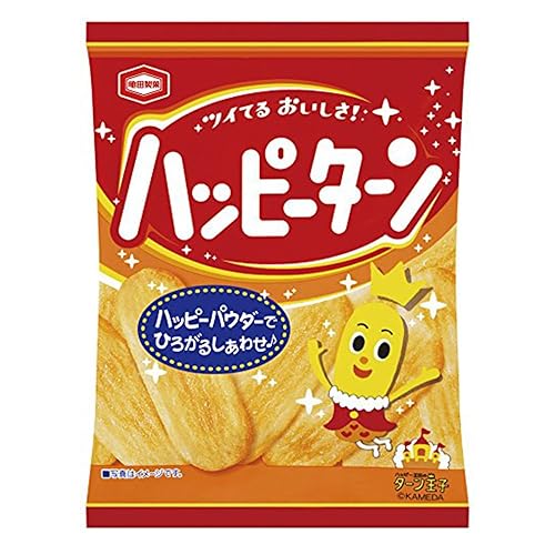 Happy Turn Happy Powder Covered Rice Cracker 1oz 10Bags Box Kamedaseika Japonés Ninjapo