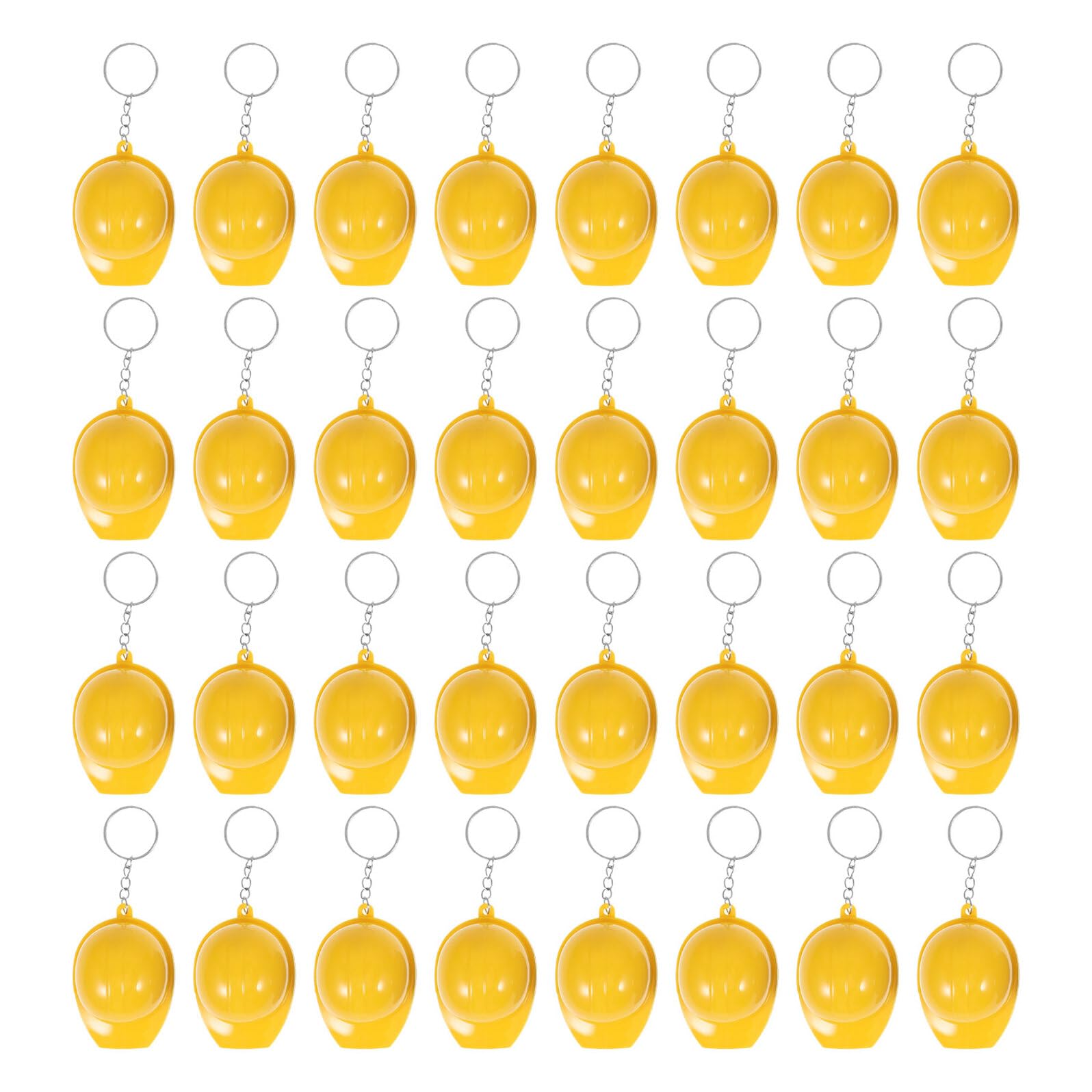100pezzi Mini Cappello Sicurezza Portachiavi per Feste Costruzione Ciondolo Giallo Regali per Ingegneri Premi in Classe