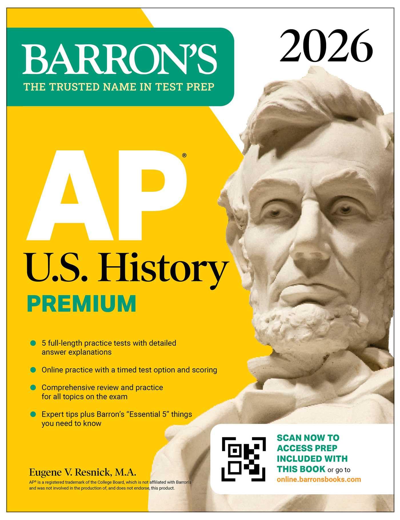 AP U.S. History Premium, 2026: Prep Book with 5 Practice Tests + Comprehensive Review + Online Practice (Barron's AP Prep)