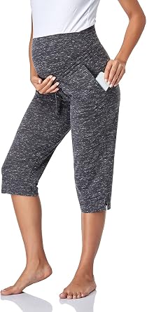 Amazon.com: Glampunch Pantalones capri de maternidad para mujer sobre el  vientre embarazada Lounge pantalones cortos de yoga con bolsillos, XL, Gris  oscuro Heather : Ropa, Zapatos y Joyería