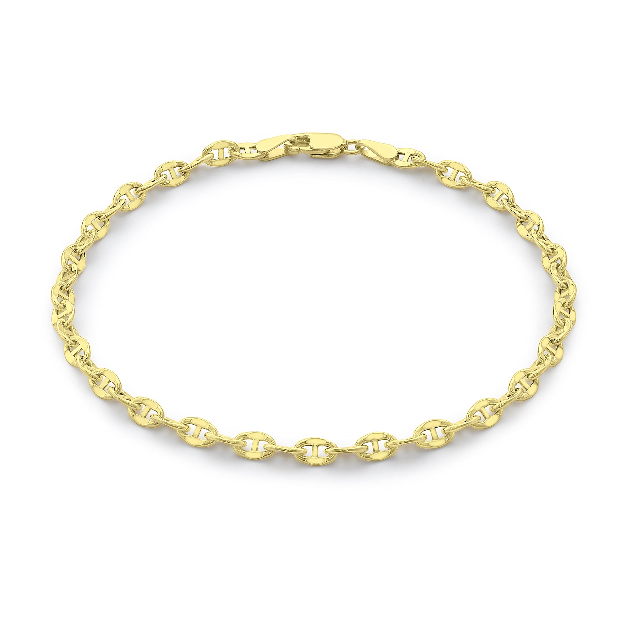 Carissima Pulsera de Cadena Marinera de Oro Amarillo de 9 quilates para mujer de longitud 19 cm/7,5 pulgadas