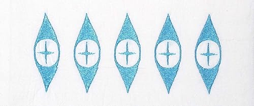 Embroidered Flour Sack Towel - Vintage Pyrex Pattern - Pyrex Eyes - 26 inch x 26 inch - Kitchen Dish Towel - Handmade by Green Acorn Kitchen