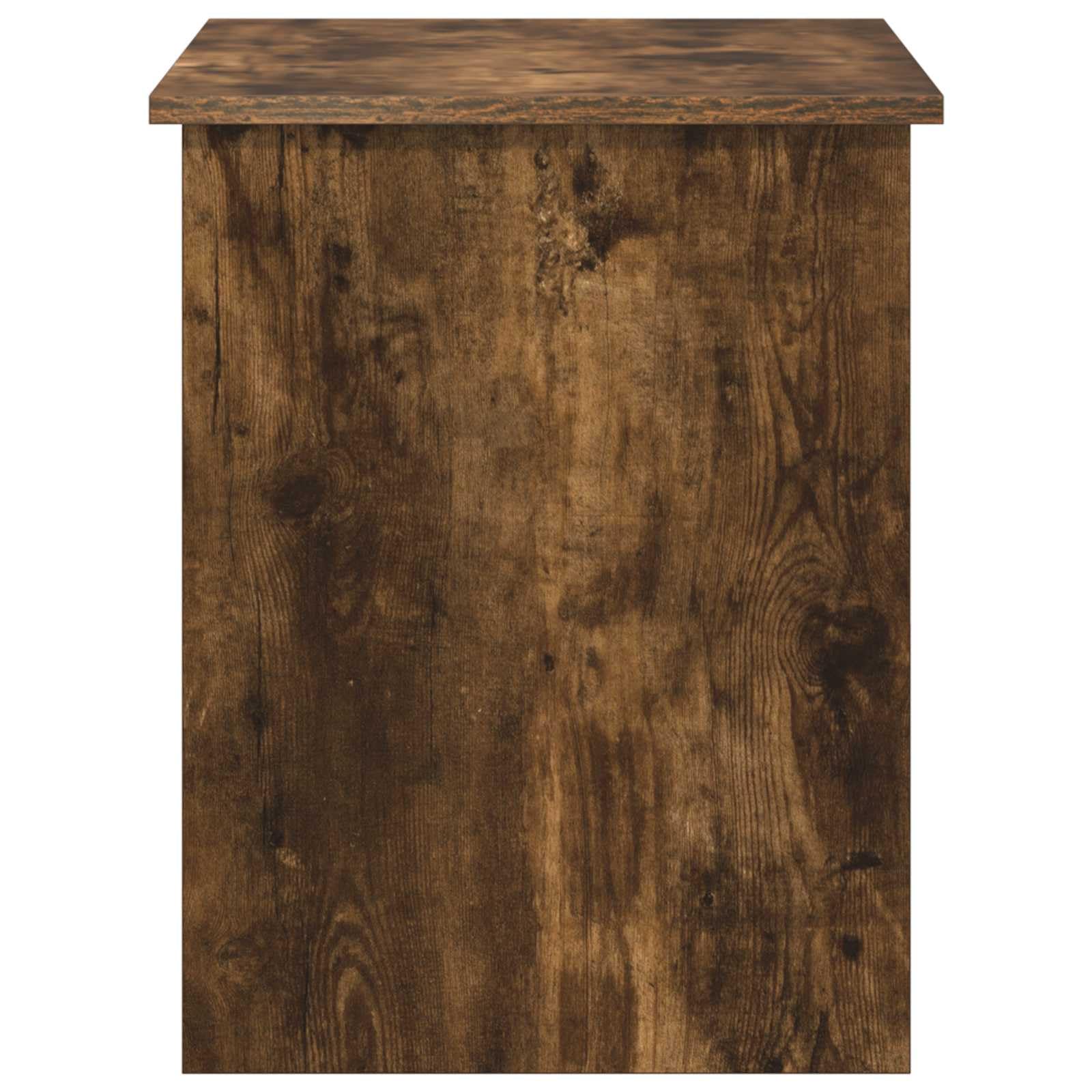 Aufbewahrungstruhe Geräucherte Eiche 80 x 40 x 50 cm | Aus Holzwerkstoff, rechteckiges Design, einfache Montage, pflegeleicht mit feuchtem Tuch