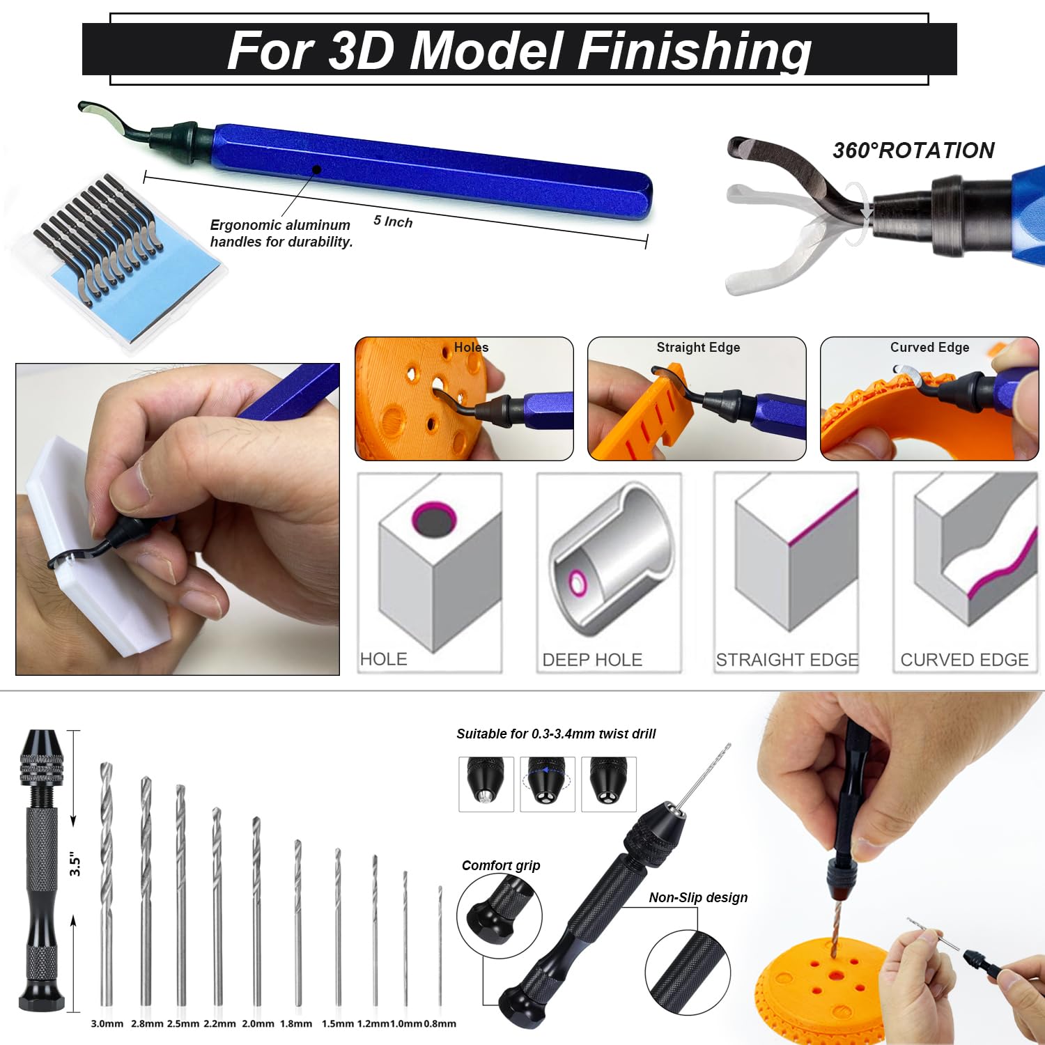 3D Printer Tool Kit - 124 Pcs for Makers -6