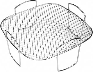 Easy-Install Stainless Steel Air Fryer Rack, Stackable Multi-Layer Grill Insert for Faster Cooking (1 PC)