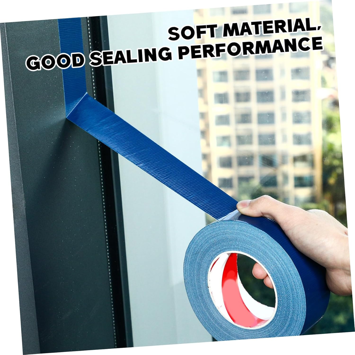 3 Rolls Heavy Duty Blue Duct Tape Packaging Tape for Indoor Outdoor Pipe Repair and Maintenance