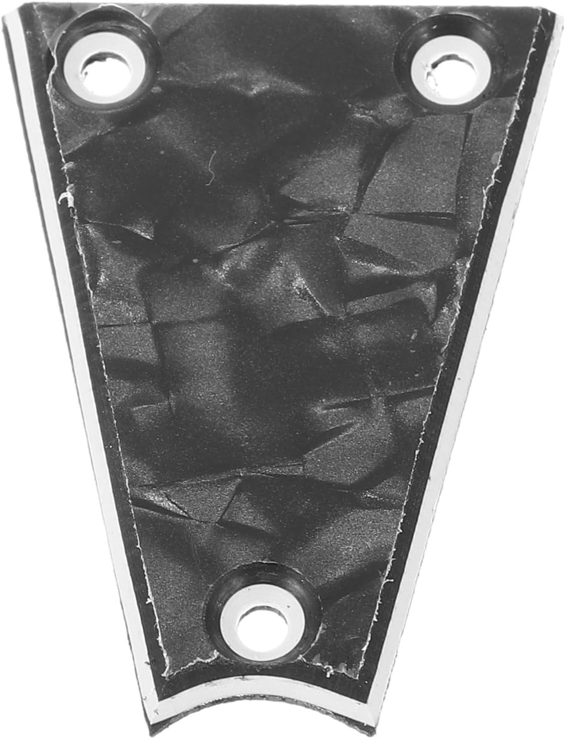 Mikinona Pvc Truss Rod Cover for Electric Guitar Iron Core Design Stylish Black Easy Installation Protection for Guitar Head