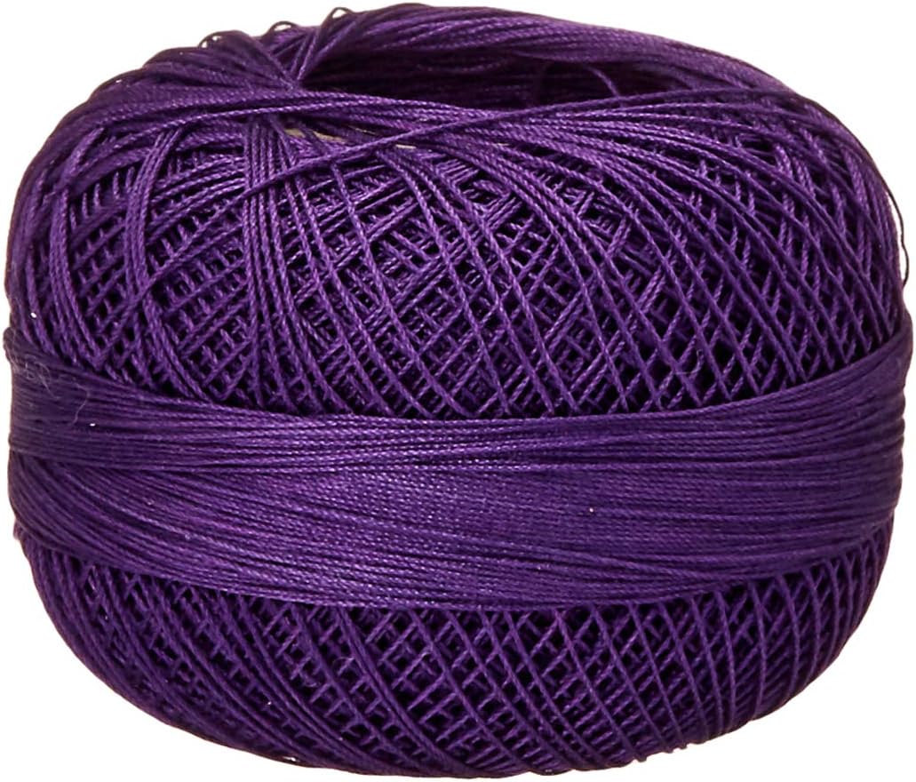 Lizbeth Size 80 HH80633 HH80 Cotton Thread 184 Yds 10G, Purple Dk.