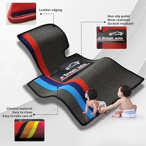 Miniatura 9 de Alfombrillas de coche compatibles con BMW Z4 Convertible 2004-2008, cobertura completa, doble capa, cuero de lujo, impermeable y antideslizante,