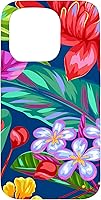 Vista 14 de Hawaiian Tropical Phone Case Yellow Red Hibiscus Plumeria Case for iPhone 17