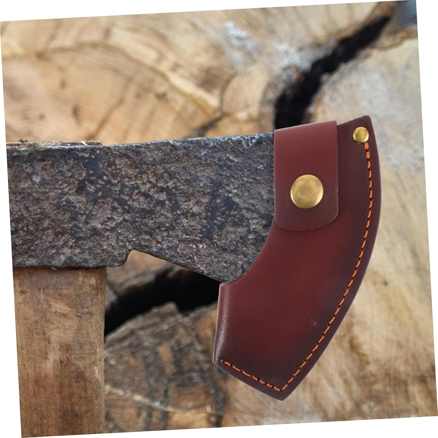 Ax Protector Hatchet Cover Camping Head Cover Protective Cover Pu Hatchet Protector Leather Axe