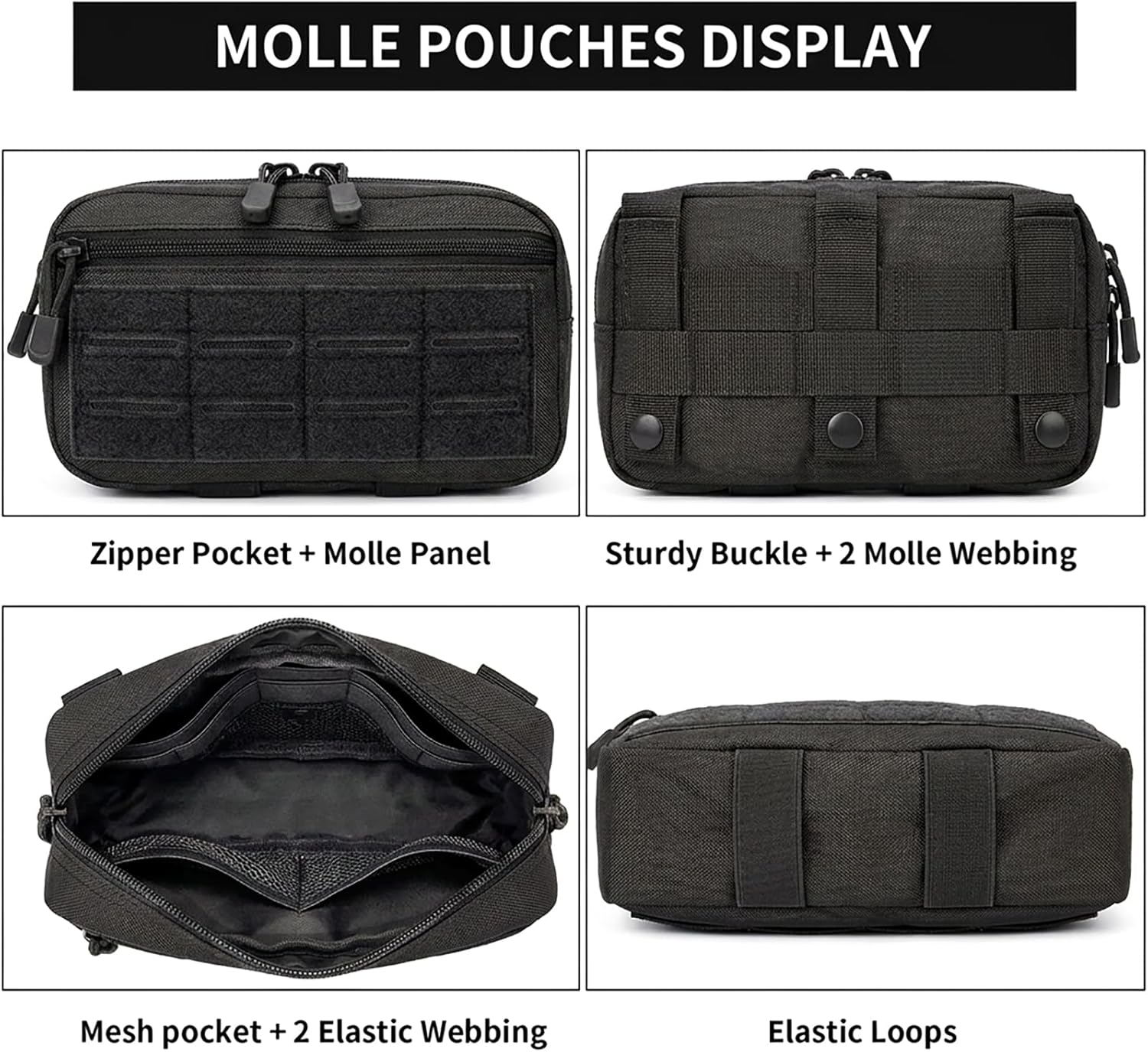 Molle Tactical Admin EDC Pouch 8.7" Small Military Utility Belt Vest Pouch | Molle Bag, Mini Tool Pouch
