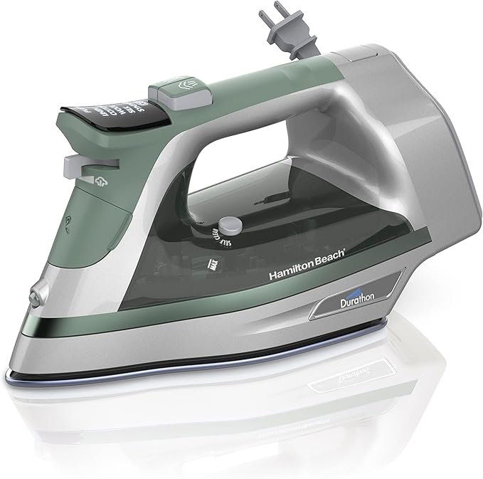 Hamilton Beach Steam Iron & Vertical Steamer for Clothes| Green