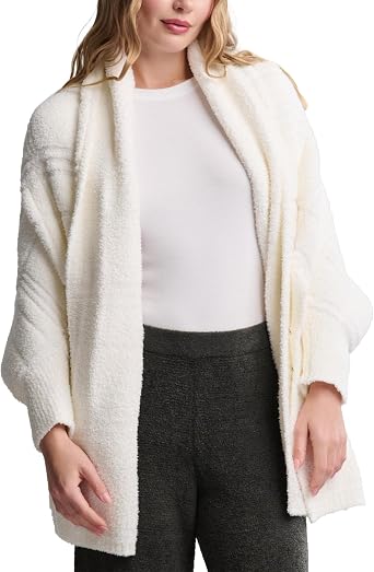 Songling Womens Fuzzy Wearable Blanket Plush Wrap Shawl Fashion Open Front Cardigans Tonal Plaid Poncho Cape for Adults