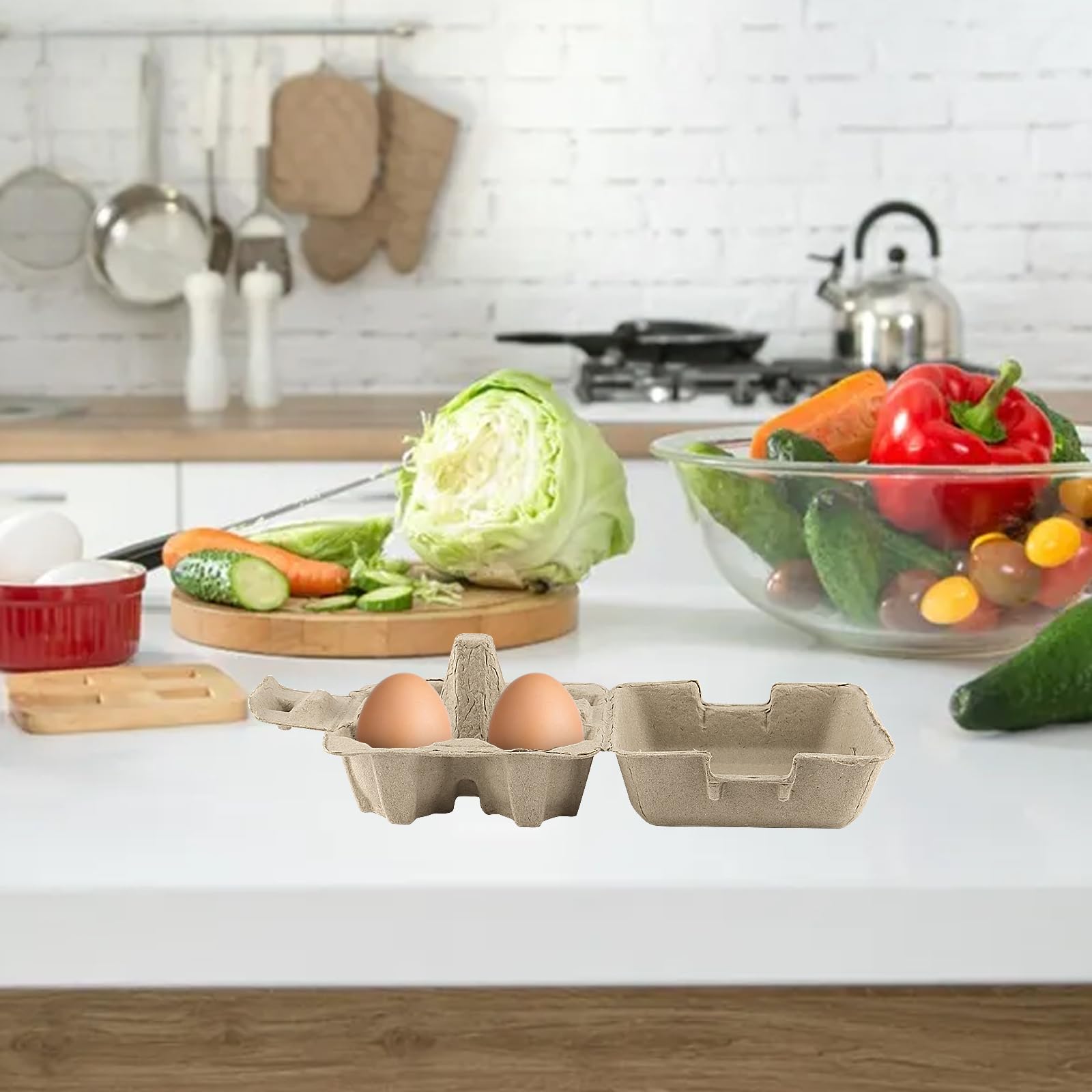 40 Stück Eierkarton 4er Pappe, Eierpappen Eierschachtel Pappe Eierbehälter Eierbox Eierbehälter Eierkartons für Hühnereier, Ostereier zum Basteln
