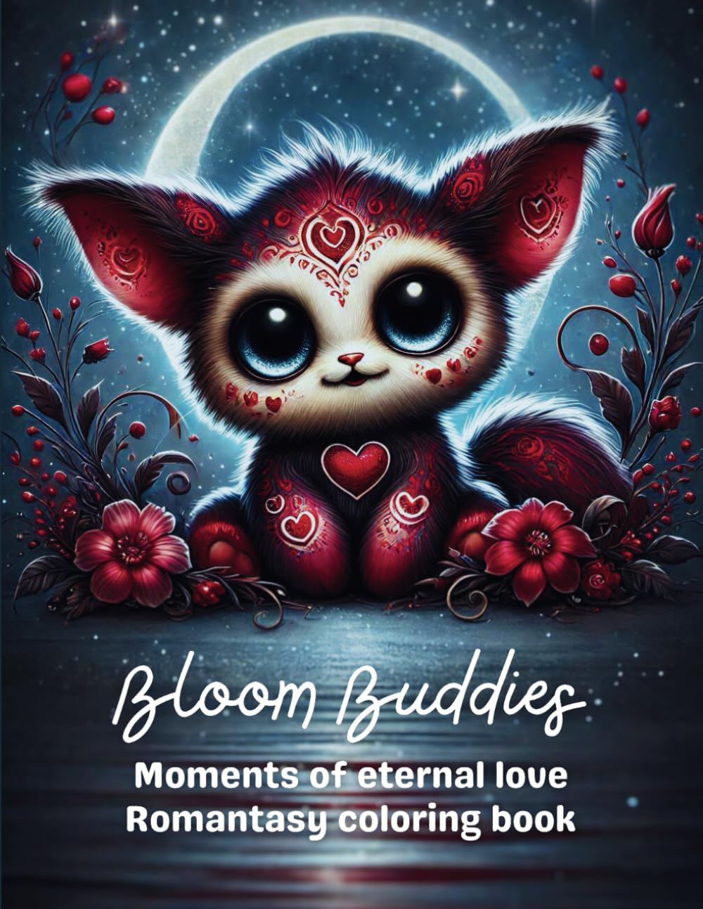 Bloom Buddies - Moments of Eternal Love: A romantasy coloring book for teens and adults with over 50 adorable creatures struck by cozy love (Varius ..