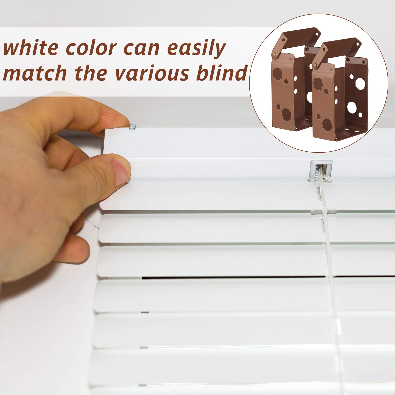 2 Inch Blinds Hotop 4 Pcs 2 Inch White Metal Blind Brackets - Low ...