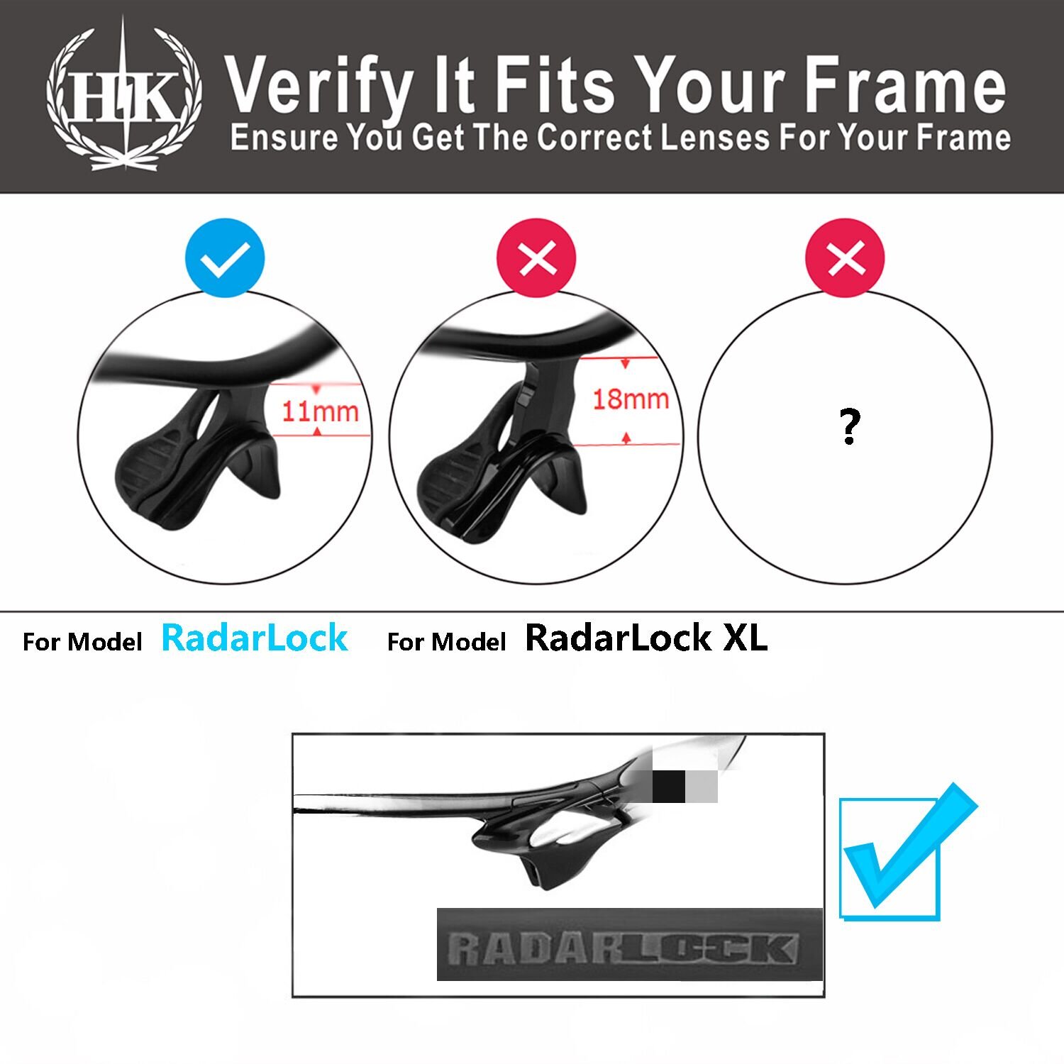 Mens Replacement Lenses for Oakley RadarLock Pitch Sunglasses
