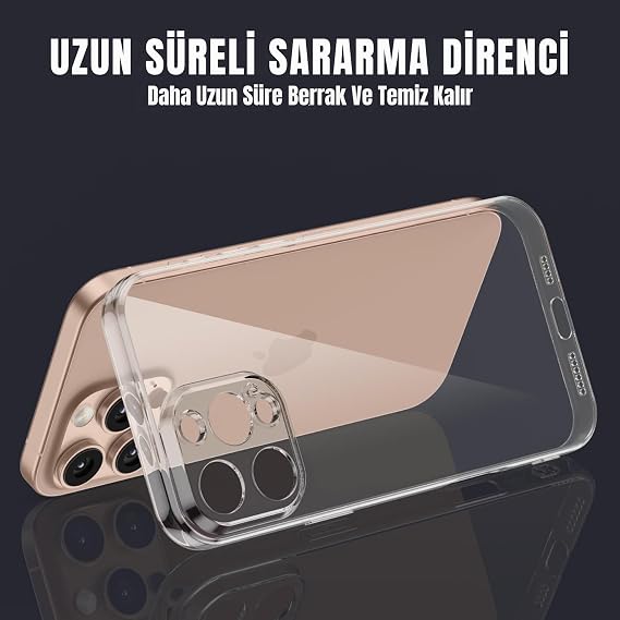 MADNOVA Transparent Phone Case Compatible with Apple iPhone 16 Pro, Camera Protected Silicone Case