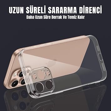 MADNOVA Transparent Phone Case Compatible with Apple iPhone 16 Pro, Camera Protected Silicone Case