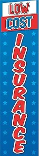 Insurance Brokers and Insurance Advertising and Marketing Rectangle Boomer Feather Flag Replacement FLAG ONLY (Without Pole Kit) (Low Cost Insurance)